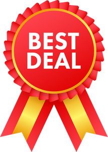 Best deal on white background. Banner for paper design. Mark